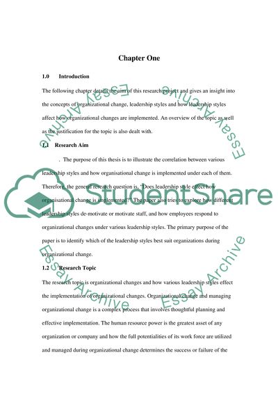 Does leadership style effect how organisational change is implemented