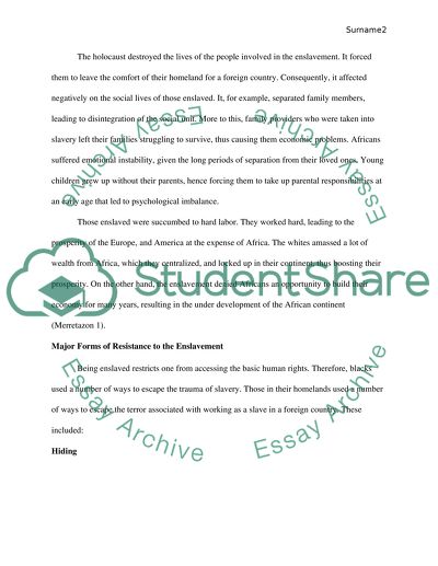 Misconceptions of the Holocaust of Enslavement