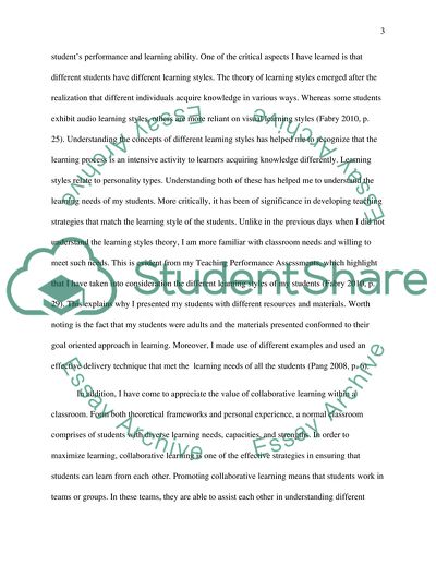 A Critical Reflection on Teaching Practice Assessment