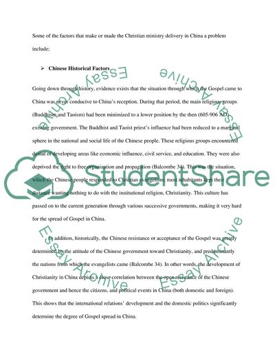 Effects of Cultural Differences on Ministry Delivery in China