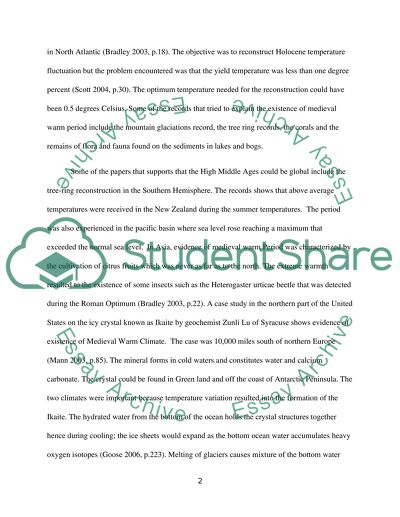 The Medieval Warm Period