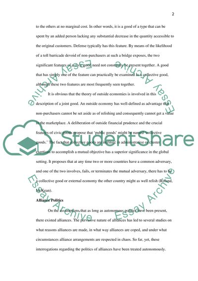 The Collective Good Problem in Alliance Politics