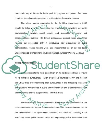 Government Reforms in Brazil