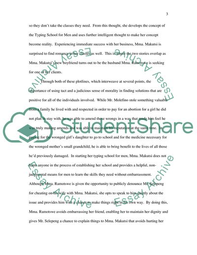 The Kalahari Typing School FOr Men, General Book Report