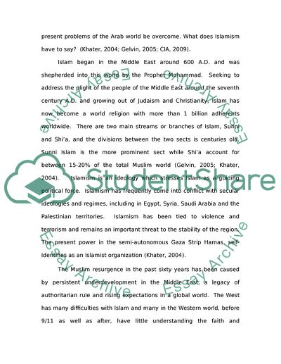 A Variety of Theoretical Paradigms of the Middle East