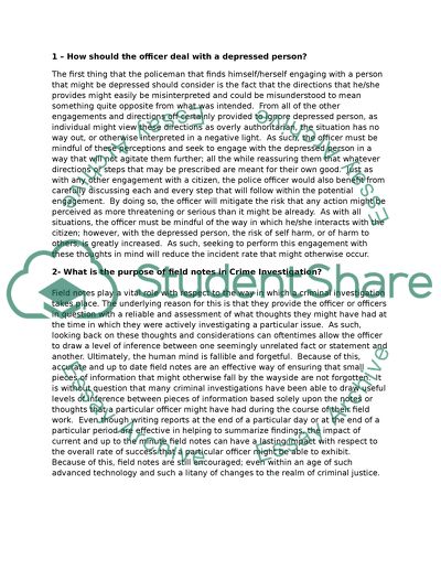 Police and a Depressed Person