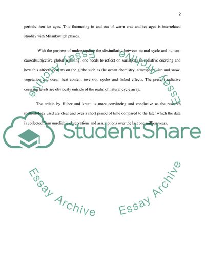 The Effect of Greenhouse Gas on Warming
