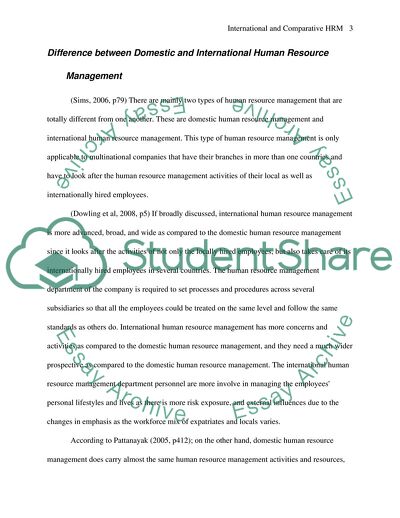 International and Comparative HRM