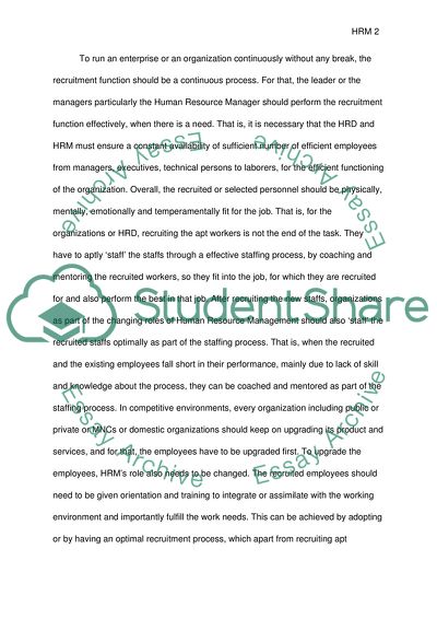 The Stages of the Recruitment Process