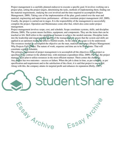 The Reasons for Project Failure