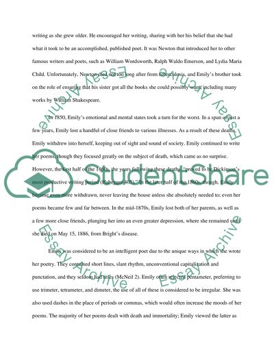 Analysis of Emily Dickinsons Works