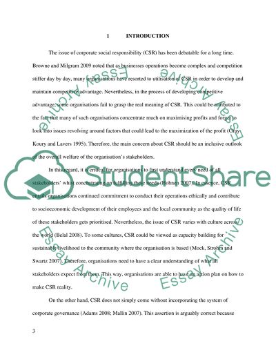 Corporate Governance and Social Responsibility