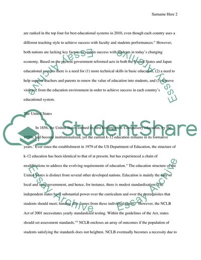 Centralized and decentralized research analysis of United States and Japans educational system