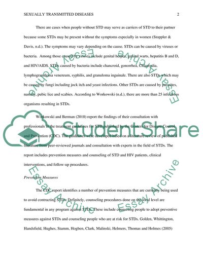 sexually transmitted disease research paper