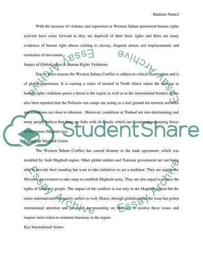 Morocco & Western Sahara Conflict