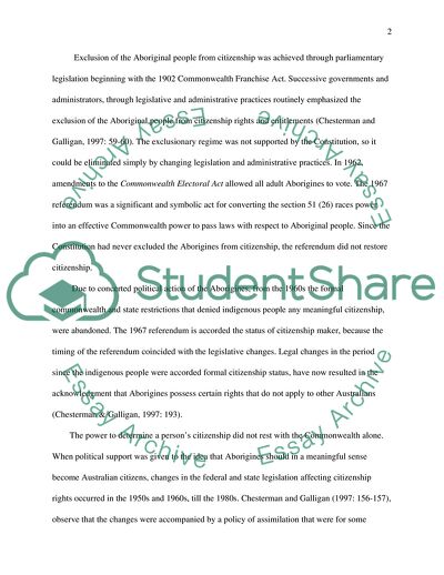 Essay on aboriginal people