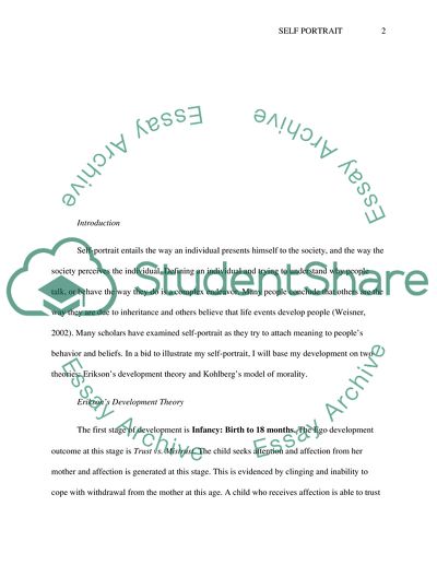 The Concept of Self Portrait - Eriksons Development Theory