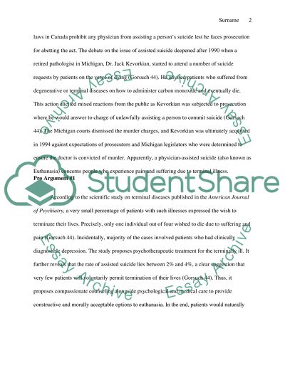 Should Assisted Suicide Be an Option for Terminally Ill Patients