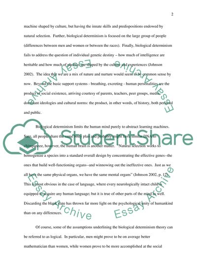 Sociology and Biological Determinism