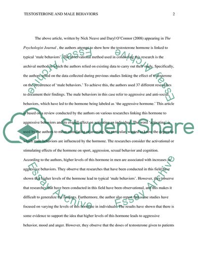 Locate aggression research paper