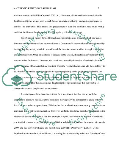 Antibiotics resistant superbugs