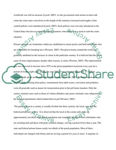 Which Criminology Account Best Represents the Causes of Mass Imprisonment
