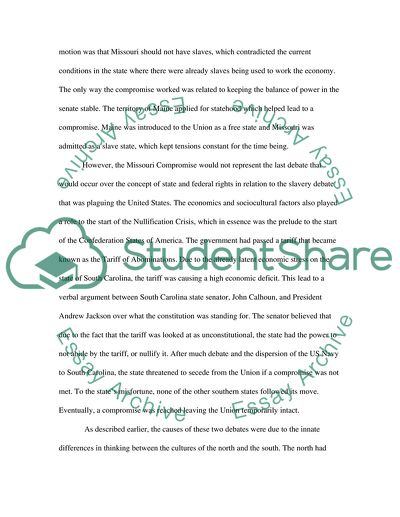 Missouri Compromise and Nullification