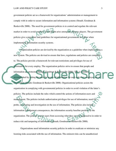 Information Security: Law and Policy