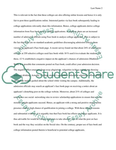 Facebook Effect on College Applicants and Employees