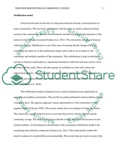 The Four Prototypes of Community Justice