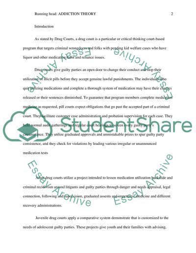 Addictions Theory and Drug Courts