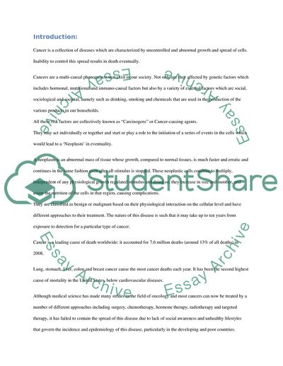 Characteristics of Cancer