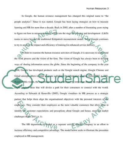 Human Resources in Google