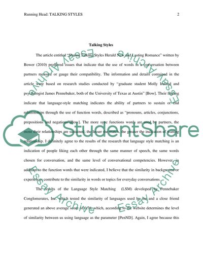 Shared Talking Styles