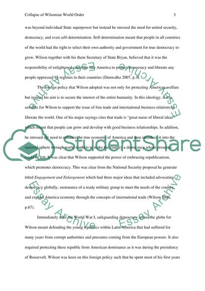 Collapse of Wilsonian World Order