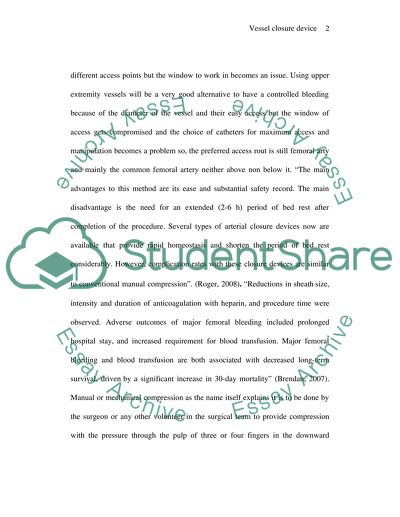 Conventional Compression vs Vessel Closure Devices