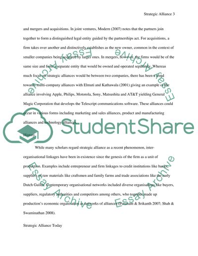 Strategic Management and Strategic Alliances