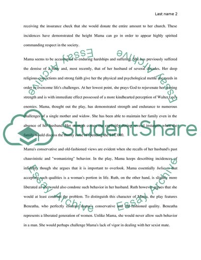 Mama in the A Raisin in the Sun