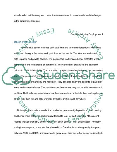 Creative Industry Employment