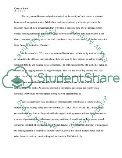 The Functions of Modern Central Banking