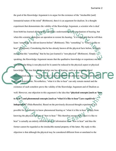 Dualism as a Viable Philosophical Position