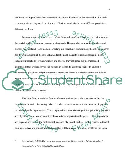 The Empowerment Approach to Social Work Practice