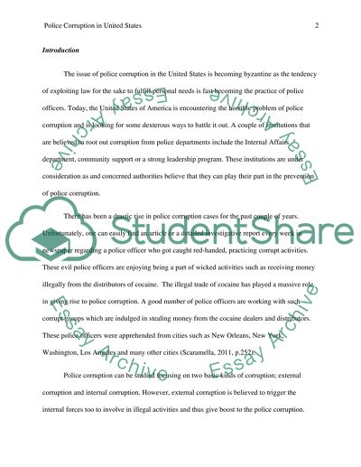 Police Corruption in the United States