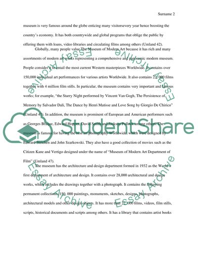 Visit to the Museum of Modern Art