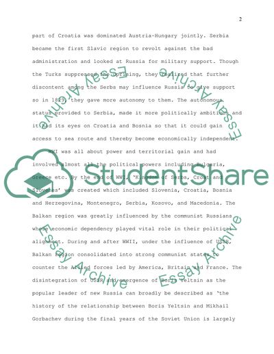 Historical Background of the Political Instability of Balkan Region