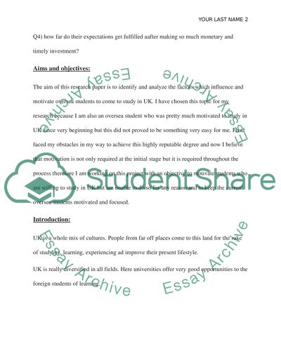 What Motivate Oversea Students to Come to Study in the United Kingdom