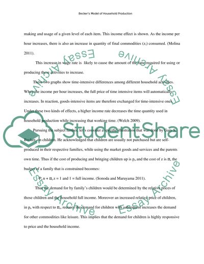 Beckers Model of Household Production