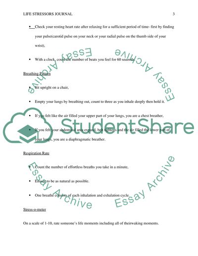 Life Stressors Journal