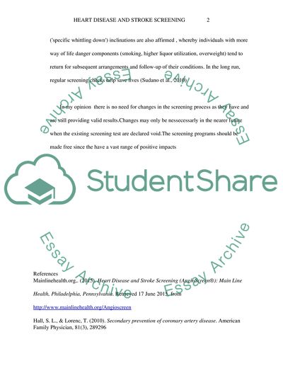 heart disease and stroke essay