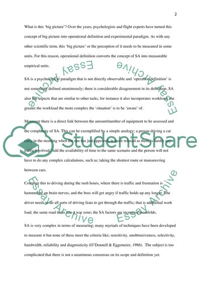 Role of Situational Awareness in Driving Safety